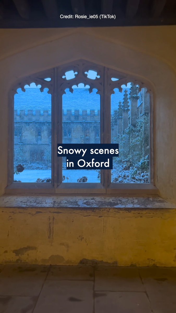 This time last year, Oxford was covered in snow ❄️ 🎬 TikTok | Rosie_ie05 #OnThisDay