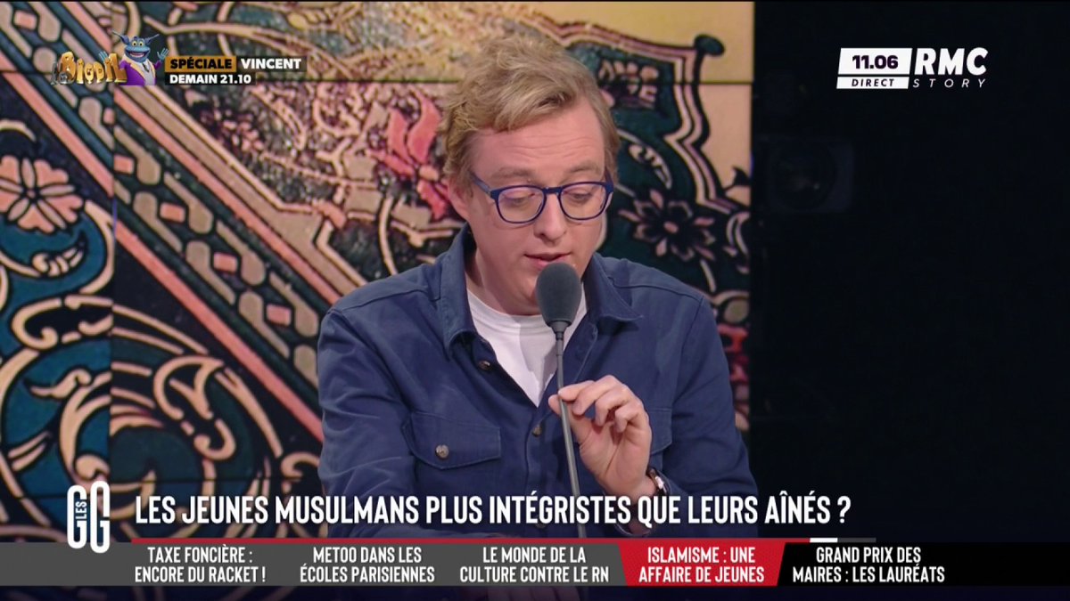 📈 Les jeunes musulmans plus intégristes que leurs aînés ? 🗣️ Antoine Diers : "21% des jeunes musulmans pensent qu'il faut intégrer la charia de manière intégrale dans notre pays. Parmi les plus radicaux, ça représenterait un vivier d'islamistes de 142.00 personnes." #GGRMC