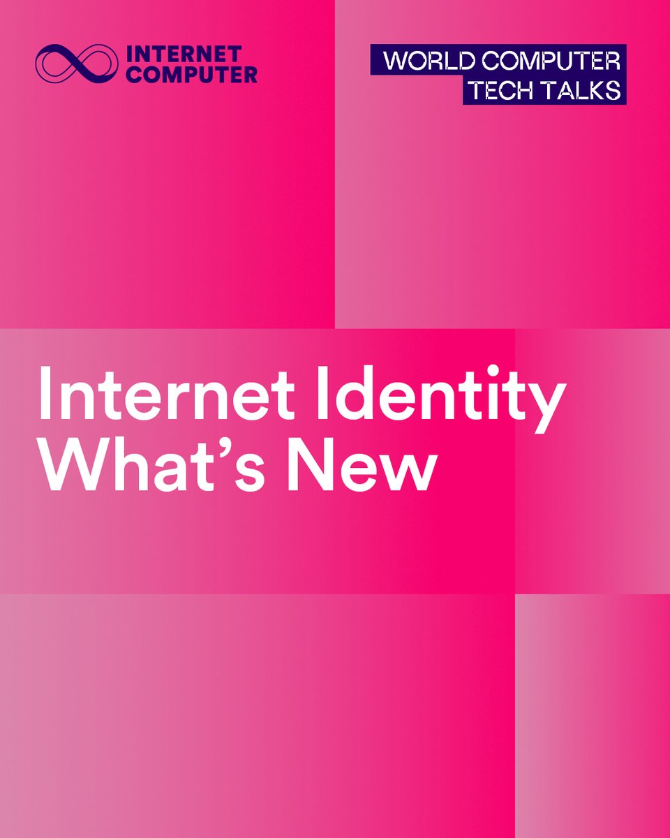 Web3 logins, simplified. Internet Identity 2.0 adds: - Passwordless login with passkeys - Google, Apple &amp; Microsoft sign-in - Multi-account management Secure, fast, and user-friendly. Try it today: