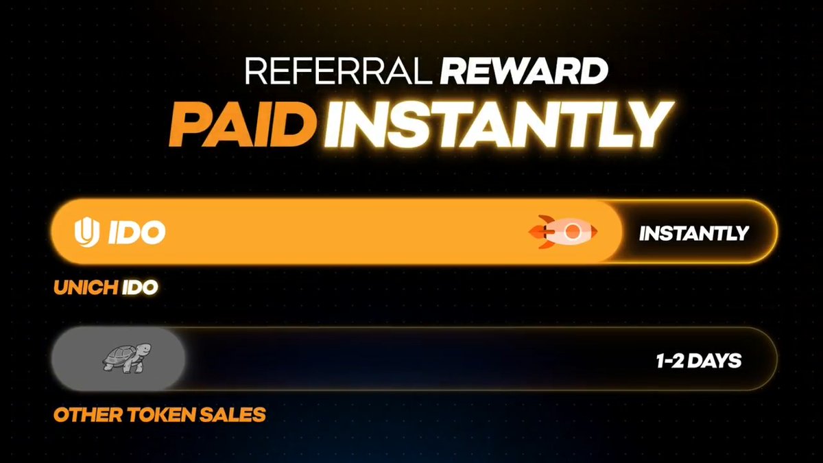 Most token sales make you wait forever to claim referral rewards. On Unich IDO, itโs auto-payout. Rewards appear the moment your friend joins, and you can withdraw right away. ๐ธ