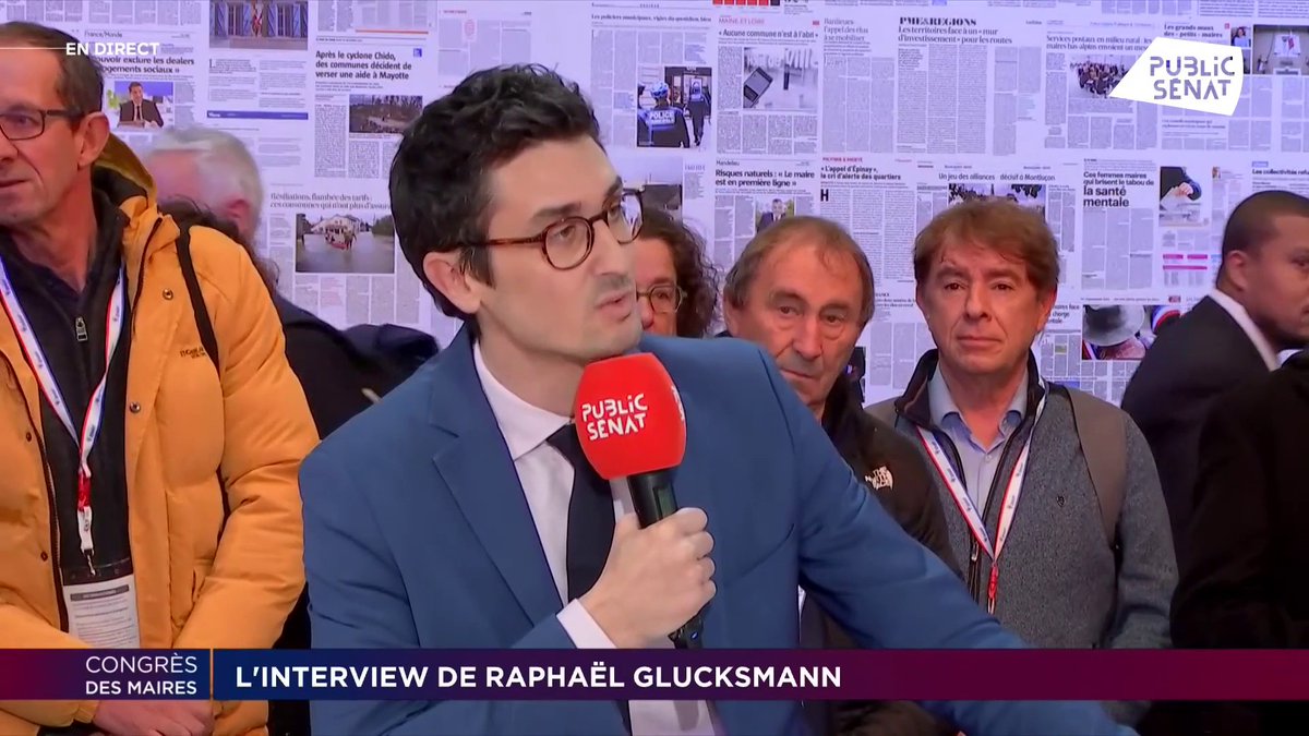 “Ce que je fais depuis des mois et des mois, c’est de traverser la France, sans journalistes, et d’entendre ce qu’on a nous dire les Français et Françaises. Je suis extrêmement inquiet sur l’état de notre pays”, affirme l’eurodéputé Raphael Glucksmann #CongresDesMaires