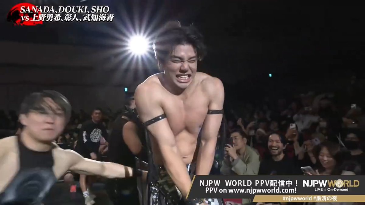 武知さんの海青が。。。なんて事だ。。。 #THERAMPAGE #ddtpro #njpw #njpwworld #粛清の夜
