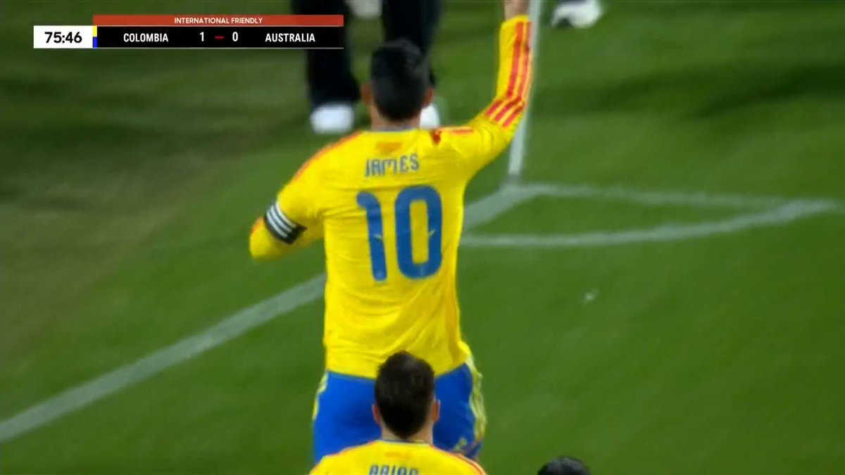 🇨🇴 Por si se lo perdió, así fue el gol (1-0 vs. Australia 🇦🇺) de James Rodríguez con dedicatoria a Daniel Muñoz, tras el fallecimiento de un amigo cercano 👀 El capitán de la Selección Colombia llegó a 31 anotaciones con la ‘tricolor’