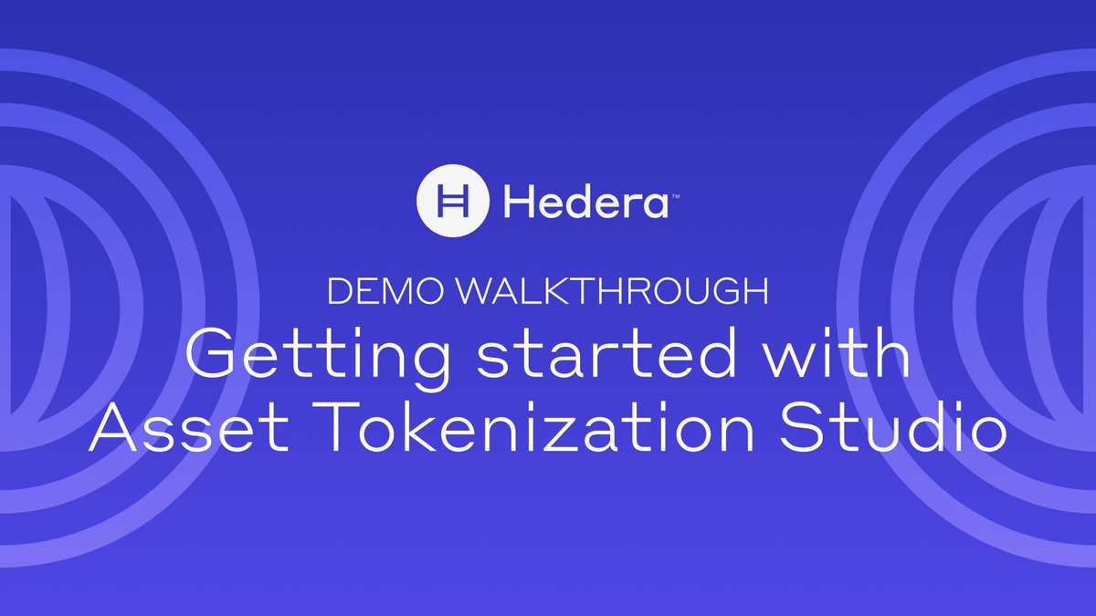 Compliant tokenization, simplified. Explore the power of Hedera’s Asset Tokenization Studio in this hands-on demo with @Hashgraph’s Nadine ℏ. No code. Full control. ERC-1400 + ERC-3643.