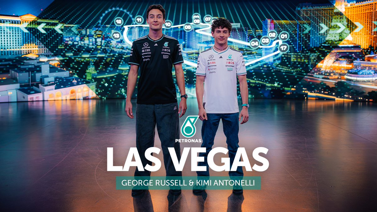 F1 is coming to town! 💨✨ Cold, bumpy and technical! George, Kimi and PETRONAS Motorsports preview the #LasVegasGP 💚