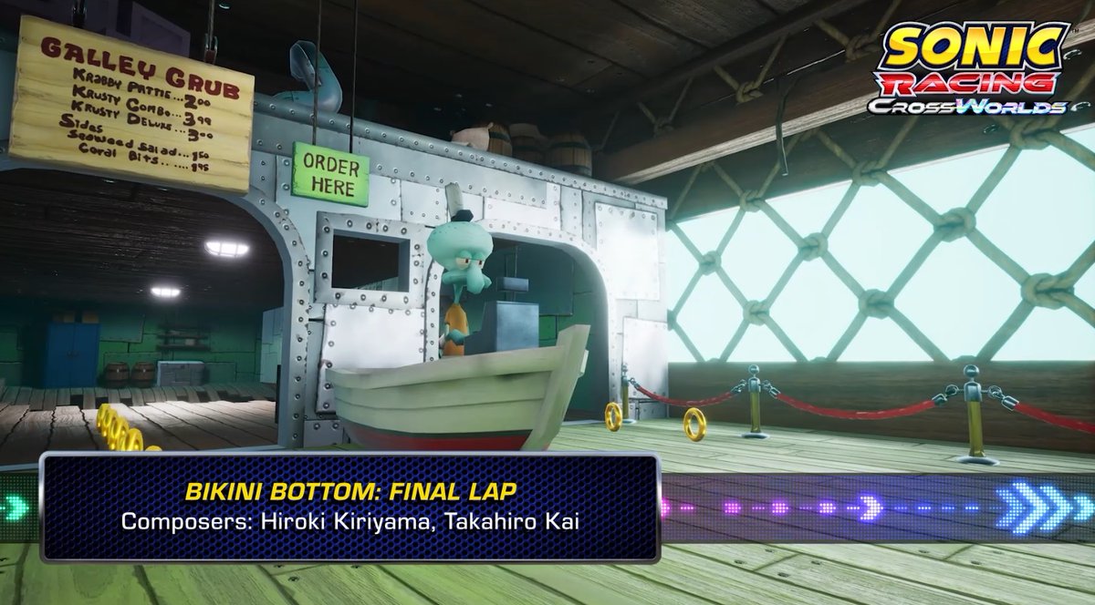 Get ready to jam with the jellyfish in Bikini Bottom with SpongeBob SquarePants and Patrick Star in the SpongeBob SquarePants Pack, releasing later today! No mayonnaise was used in the creation of this music track (probably). Sonic Racing: CrossWorlds is available now!