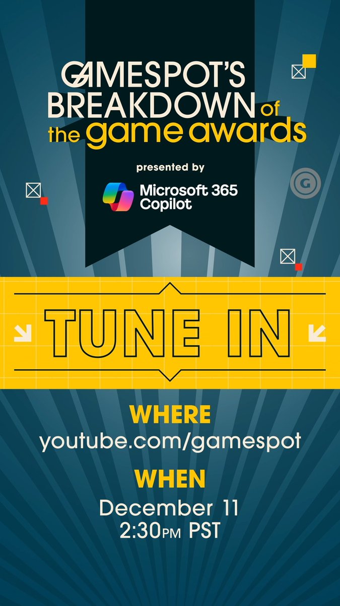 The biggest night of the year for the games industry is back, but not without a little #GameSpot flavor 🔥 GameSpot's Breakdown to the #TheGameAwards is back with guests, fun and of course games 👀 Be sure to tune in December 11th at 2:30pm PT
