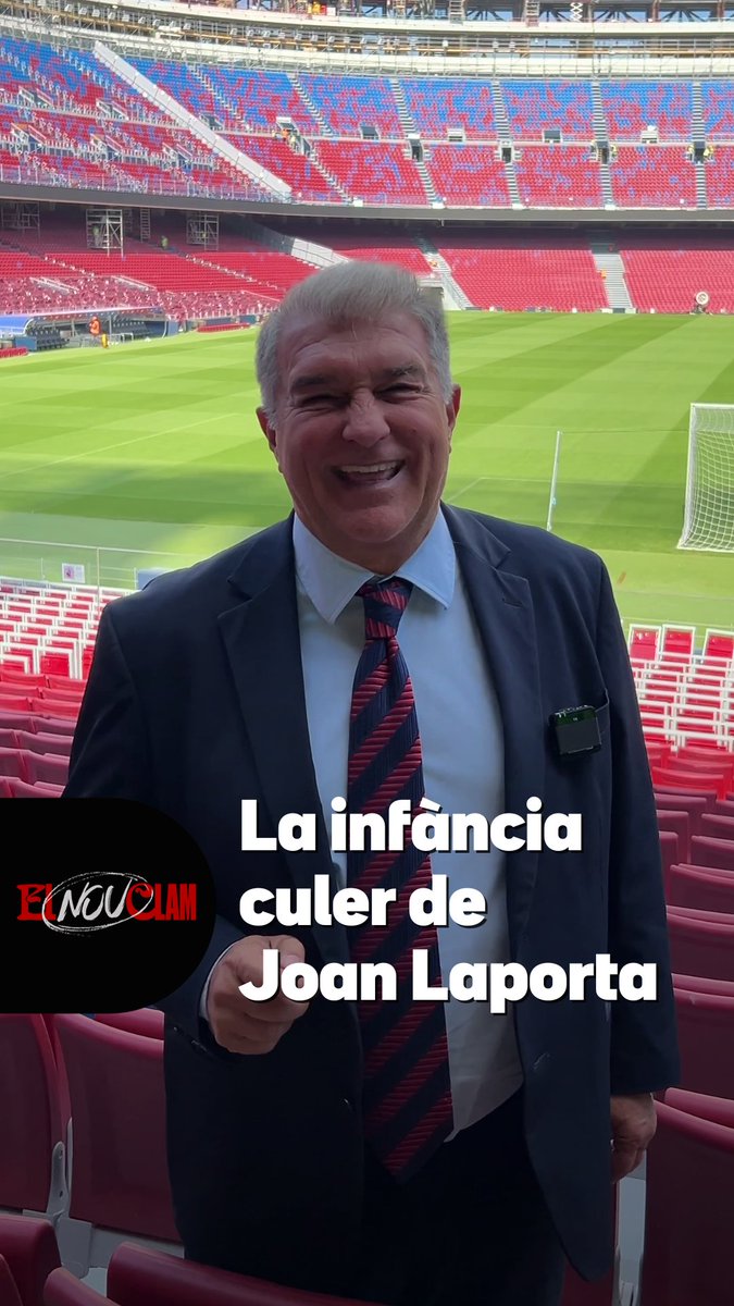 🏟️ Joan Laporta recorda els seus primers dies a l'Spotify Camp Nou. Aquesta setmana el Barça torna a jugar al seu camp. Ja pots veure “Benvinguts a l’estadi”, un capítol especial de #NouClam3Cat, a la plataforma 3Cat. I dissabte 22 a les 20.00, a TV3. #CampNou3Cat