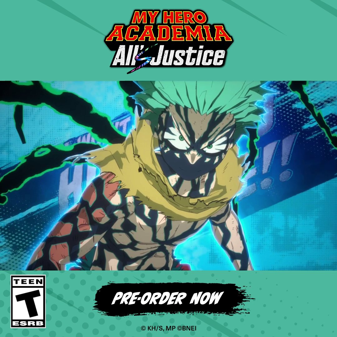 As if a broken body could stop a HERO! Deku is ready to give it all to put a stop to his greatest foe, but who will give out first?! Find out in MY HERO ACADEMIA: All's Justice! #MHA #MHAAJ Pre-order now: