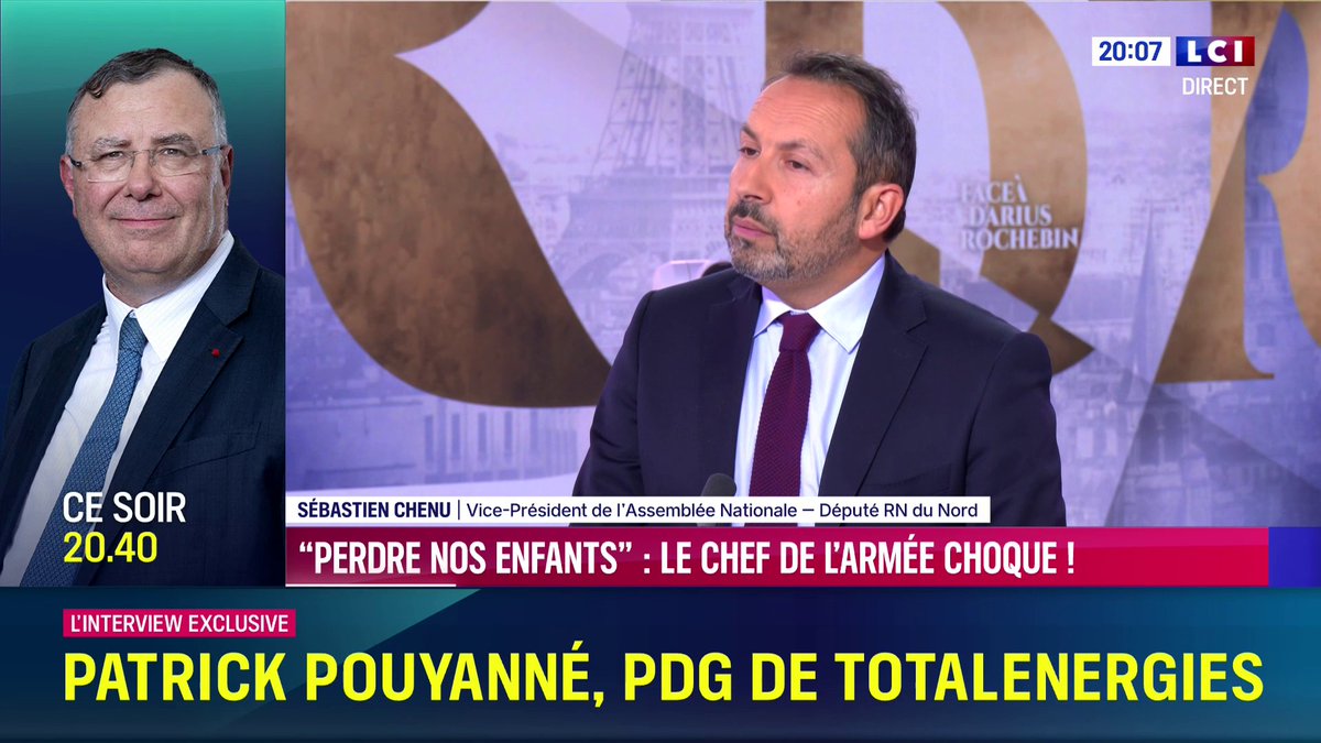 Demande du chef d'État-major des armées aux maires de préparer la population aux futurs conflits : il "n'a pas de légitimité à tenir" ces propos "ou alors le président de la République lui a demandé de le faire et c'est encore plus énorme", Sébastien Chenu ▶️ Darius Rochebin