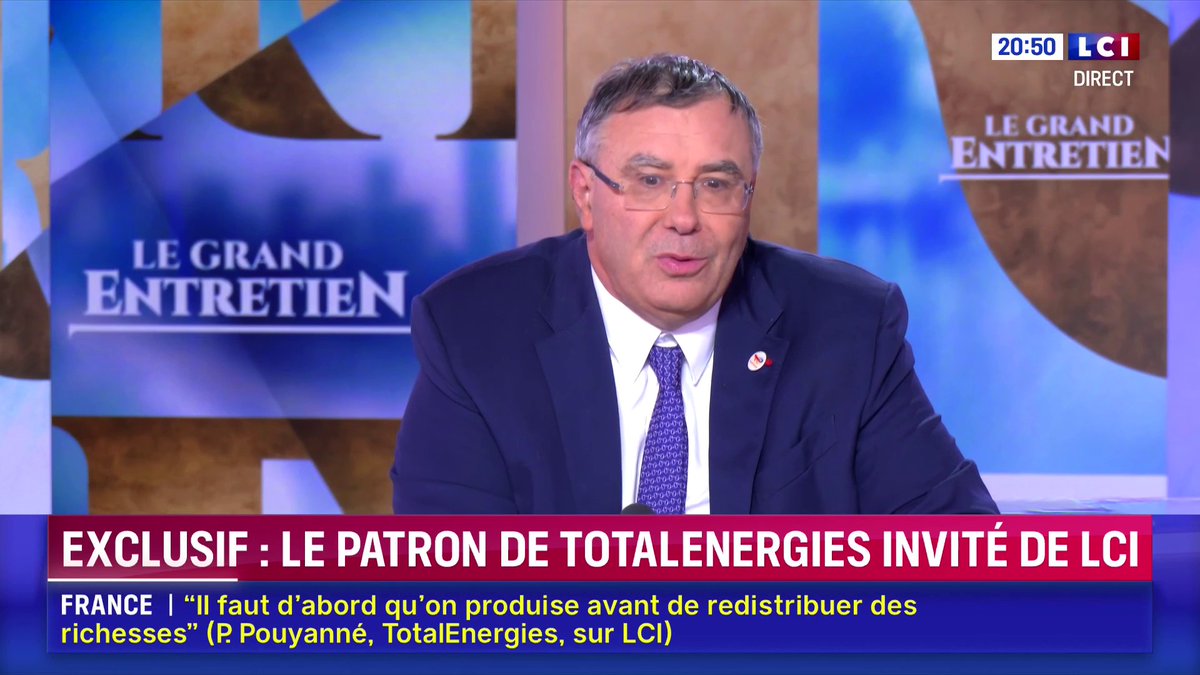 "Les Français ne travaillent pas assez", Patrick Pouyanné ▶️ Darius Rochebin