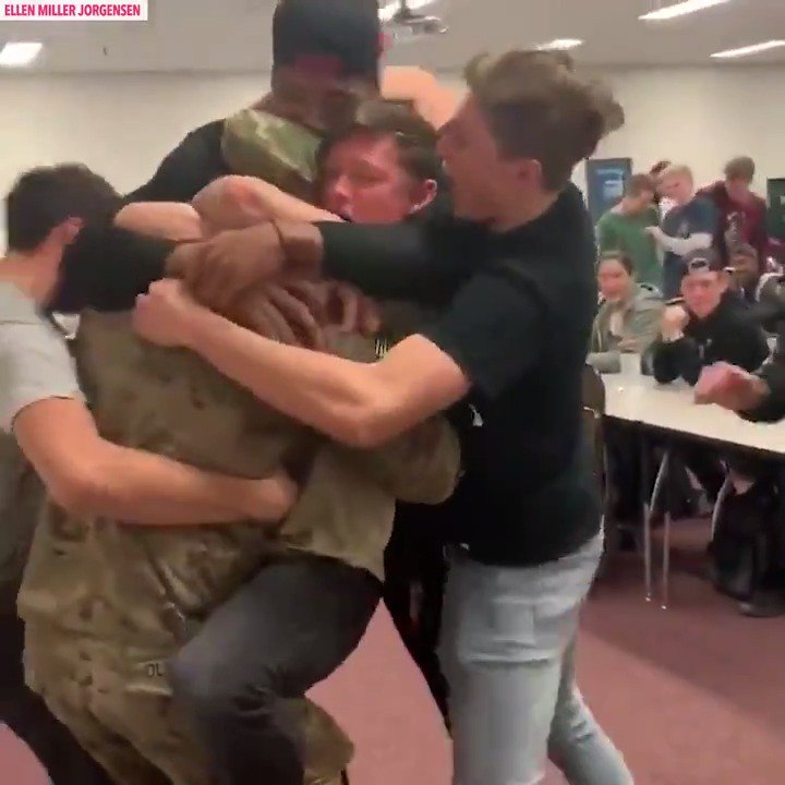 Moment when beloved deployed teacher and coach shocks his students with surprise homecoming from Afghanistan!