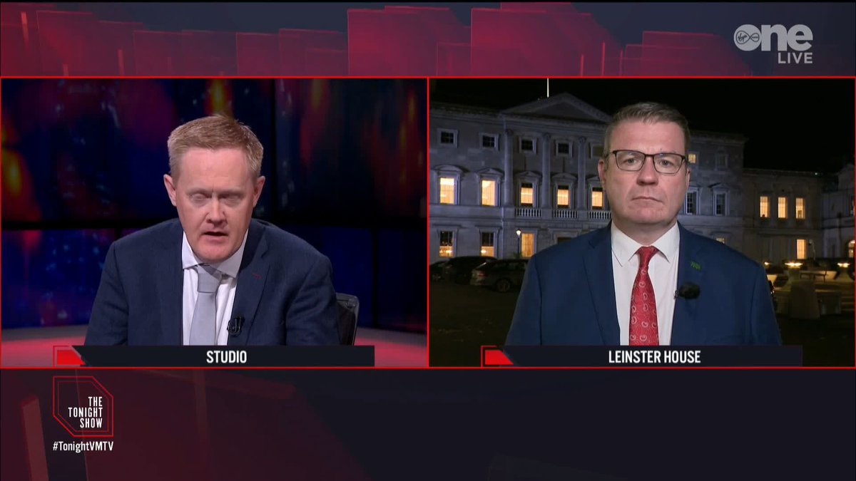 🗣️ "How are you going to regulate podcasts that are produced outside of the Republic of Ireland?" asks Fionnan Sheahan. "That's virtually impossible," says Alan Kelly TD. #TonightVMTV
