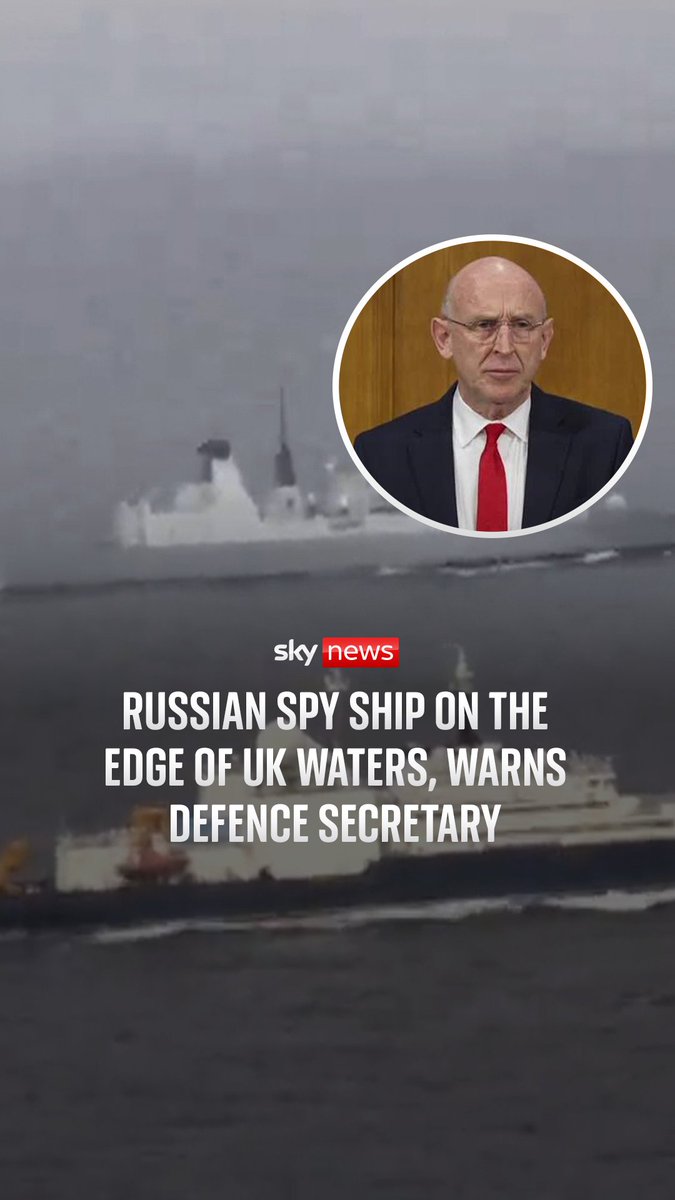 A Russian spy ship is 'on the edge of UK waters', warns defence secretary. John Healey says there are 'military options ready' if the Russian spy ship - the Yantar - turns towards the UK coast. Sky's Dominic Waghorn reports Read more: