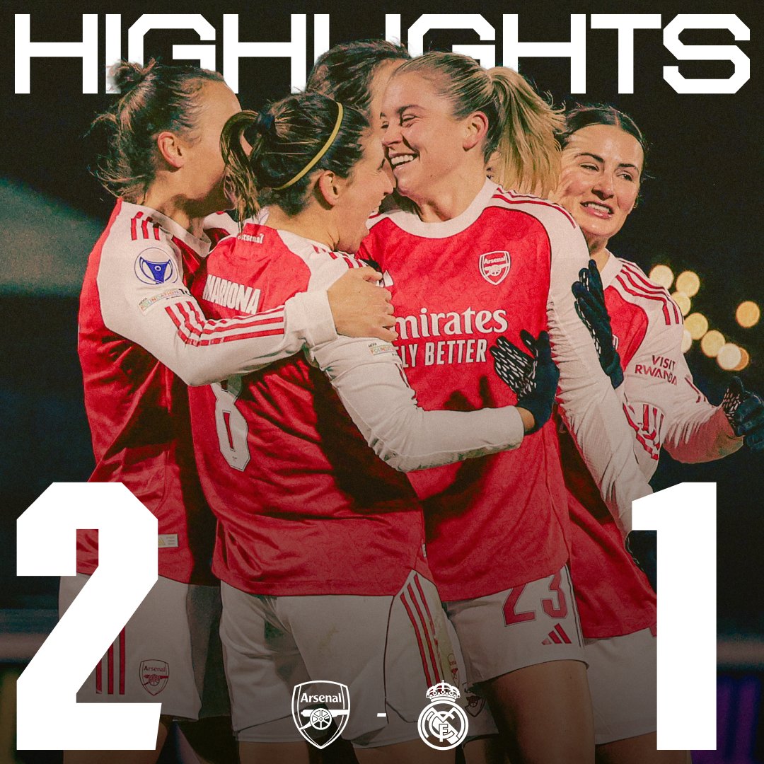 RUSSO AGAIN, OLE OLE! ๐ฅ Highlights from our victorious UEFA Womenโs Champions League night are now live to enjoy, Gooners ๐ฟ
