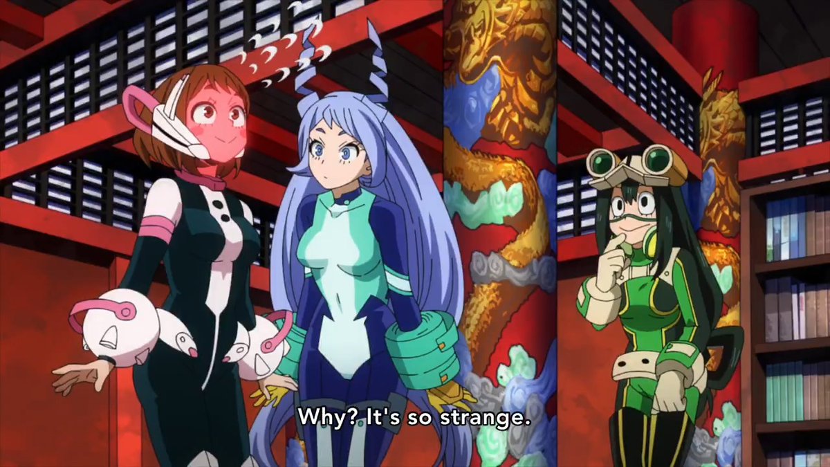 i dont understand why she changed her helmet design to be able to kiss izuku or what?