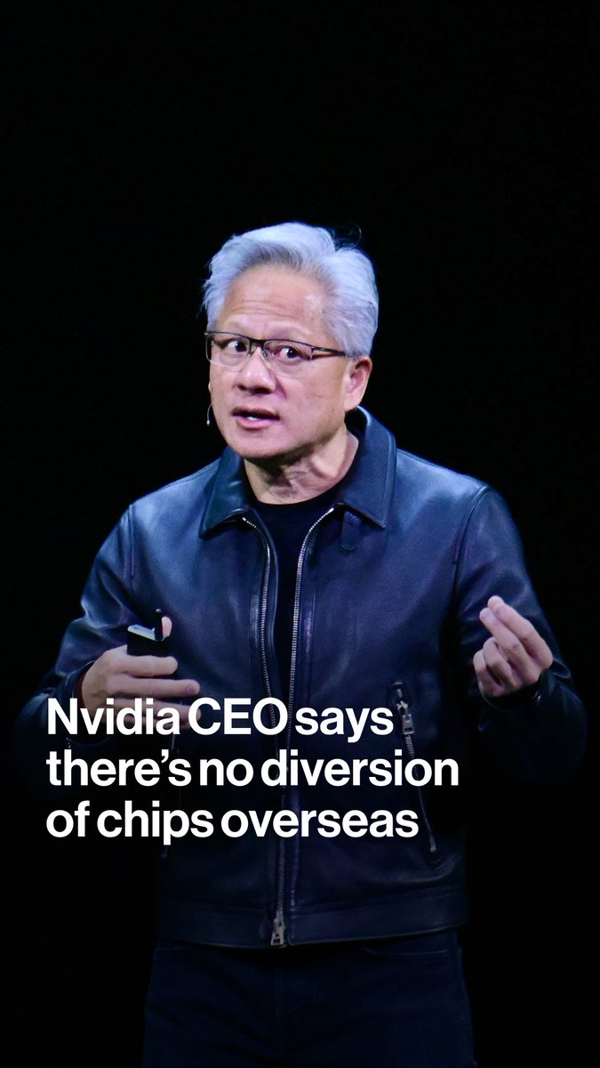 Nvidia CEO Jensen Huang says the company will “continue to be rigorous” in preventing chips from ending up in the wrong hands during an interview with Ed Ludlow on Bloomberg TV