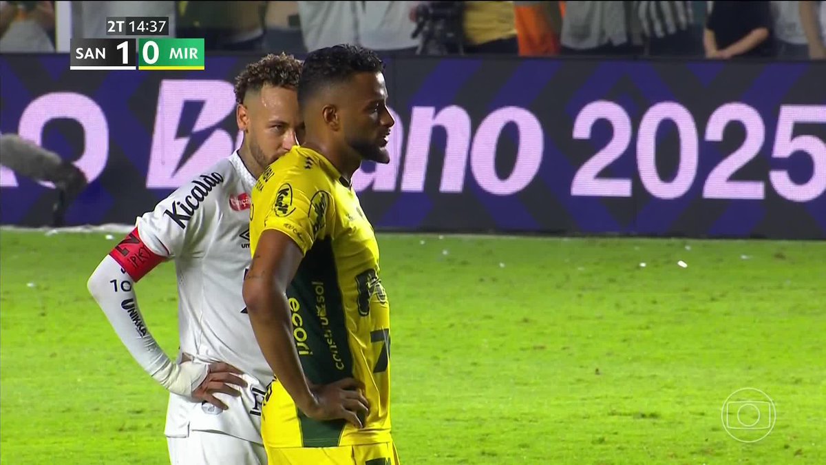 O gol de Reinaldo. Santos 1x1 Mirassol. 🎥 TV Globo 📺 | ge