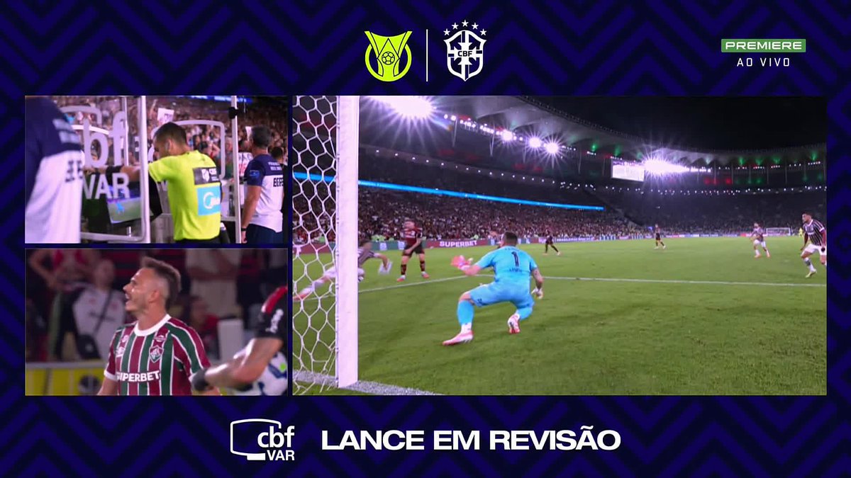 O lance do pênalti marcado para o Flamengo contra o Fluminense. 🎥 Premiere | ge