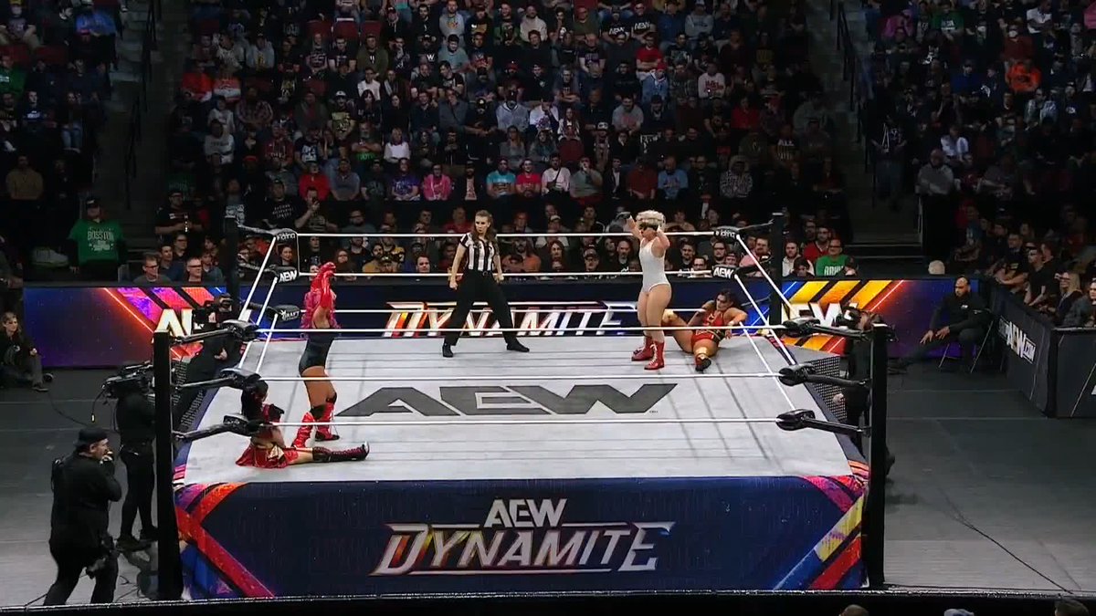 Double Hip Attack + Storm Zero gets the win for the Timeless Love Bombs! Watch #AEWDynamite LIVE on TBS &amp; HBO Max