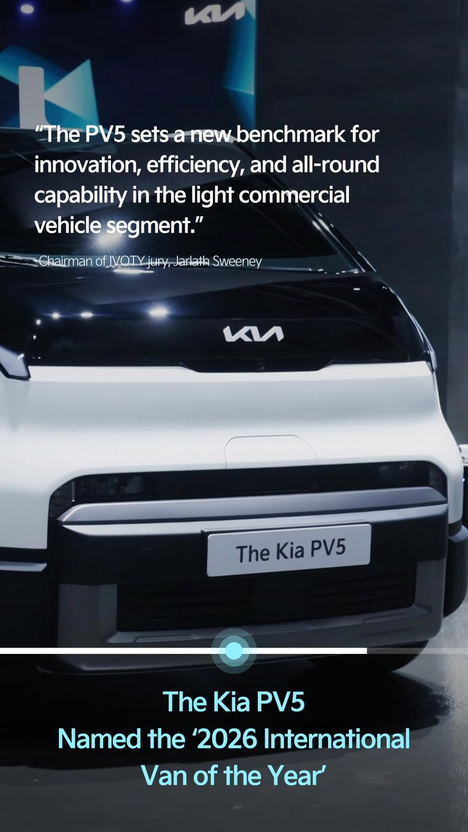 Recognized for innovation, efficiency and capability, the Kia PV5 has been honored with the 2026 International Van of the Year — unanimously chosen by all 26 jurors. See what captured the attention of global jurors and industry media.