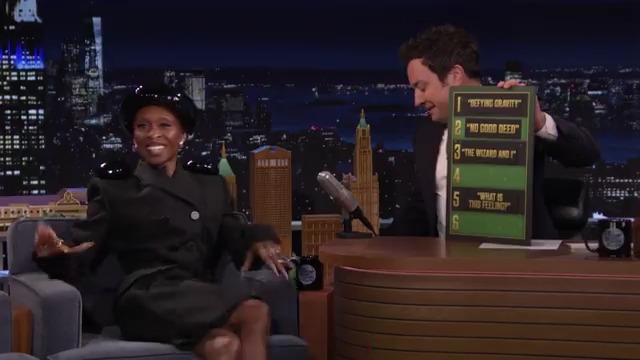 Cynthia Erivo blind ranks Elphaba songs from Wicked: For Good! #FallonTonight #WickedForGood #WickedWeekOnFallon