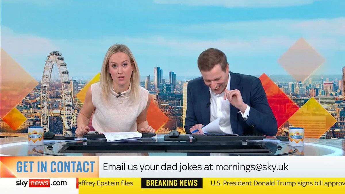⚠️ Warning: Wilfred Frost tells a dad joke... Today, MPs will be telling 'dad jokes' in parliament to highlight paternity leave concerns, which they have said is the 'worst dad joke' of them all Send us your favourites at mornings@sky.uk