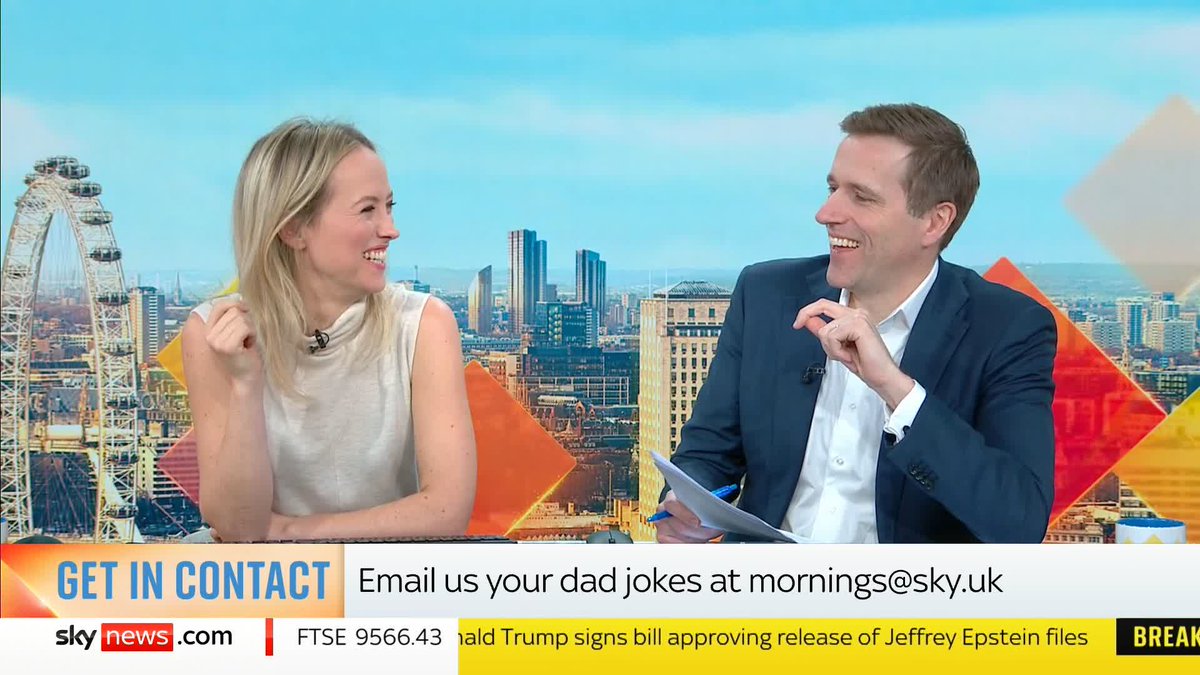 🗣️ 'What do you call a chicken looking at lettuce?' - Sophy Ridge The dad jokes are flowing on Mornings with Ridge and Frost ⬇️ Keep emailing us your jokes and Wilfred Frost and Sophy might read them out on air - mornings@sky.uk 📺 Sky 501 and YouTube