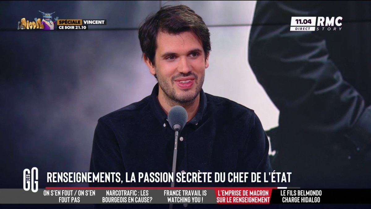 🕵️♂️ Renseignements, la passion secrète du chef de l'État. 🗣️ Antoine Izambard et Pierre Gastineau : "Il a multiplié par 6 les équipes de la coordination au renseignement à l'Élysée. La nuit, il s'amusait à faire des retours de notes aux espions pour préciser des opérations." #GGRMC