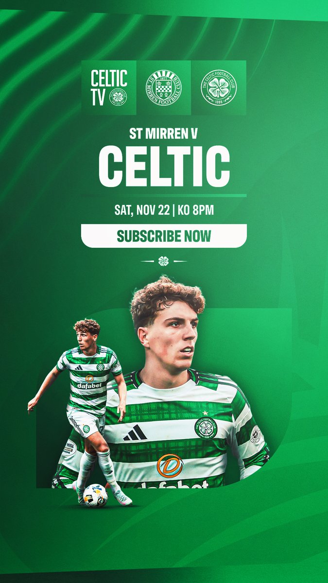 📺 Saturday Night Football awaits Celtic face St Mirren with live coverage on #CelticTV from 7:45pm (CPT) before the 8pm kick-off. Join us for build-up, commentary and analysis. ✍️ Subscribe now! #STMCEL | #CelticFC 🍀