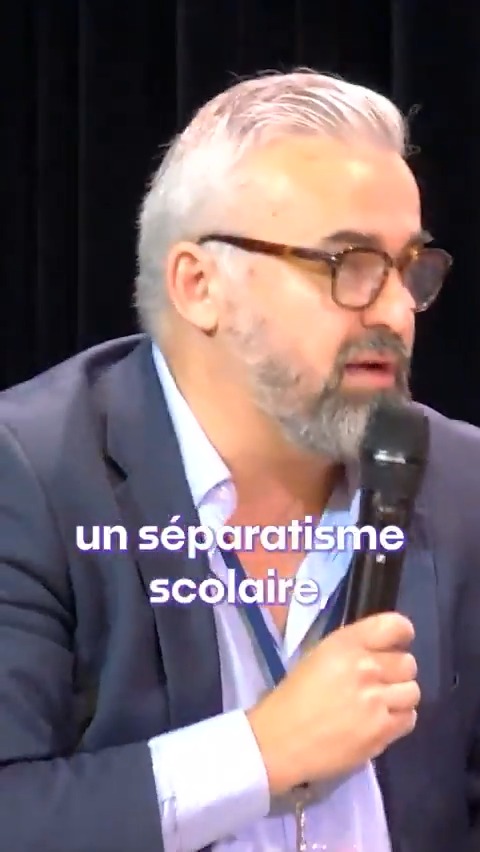 Stop au séparatisme scolaire ! Aujourd'hui les gens ne mettent plus leurs enfants dans le privé pour des raisons confessionnelles, mais dans une volonté de contournement social. C'est d'autant plus un problème que ce séparatisme scolaire est financé par l'argent public !