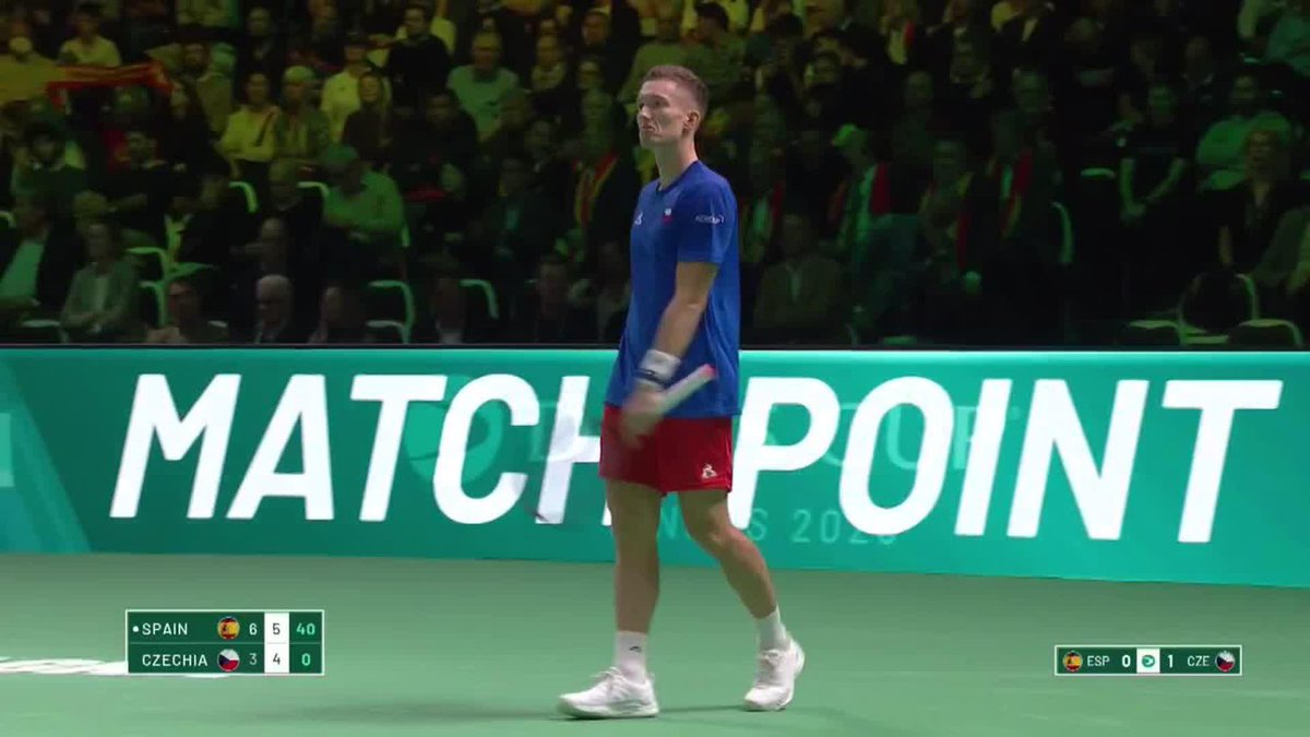 Munar sends Spain into a deciding doubles ➡️🇪🇸 He defeats Jiri Lehecka 6-3 6-4 #DavisCup