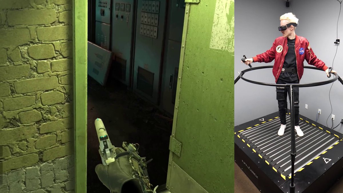 I got to play Half-Life: Alyx on an omnidirectional treadmill that was used in the movie "Ready Player One."