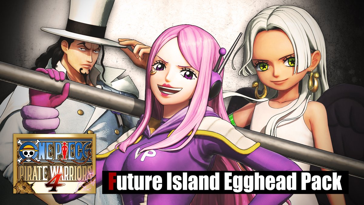 Set sails, Pirates! 🏴☠️ Join Rob Lucci, S-Snake, and Jewelry Bonney with the new Future Island Egghead character pack! Face even more enemies at once with enhanced graphics in One Piece: Pirate Warriors 4 for PlayStation 5, Xbox Series X|S, and Nintendo Switch 2!