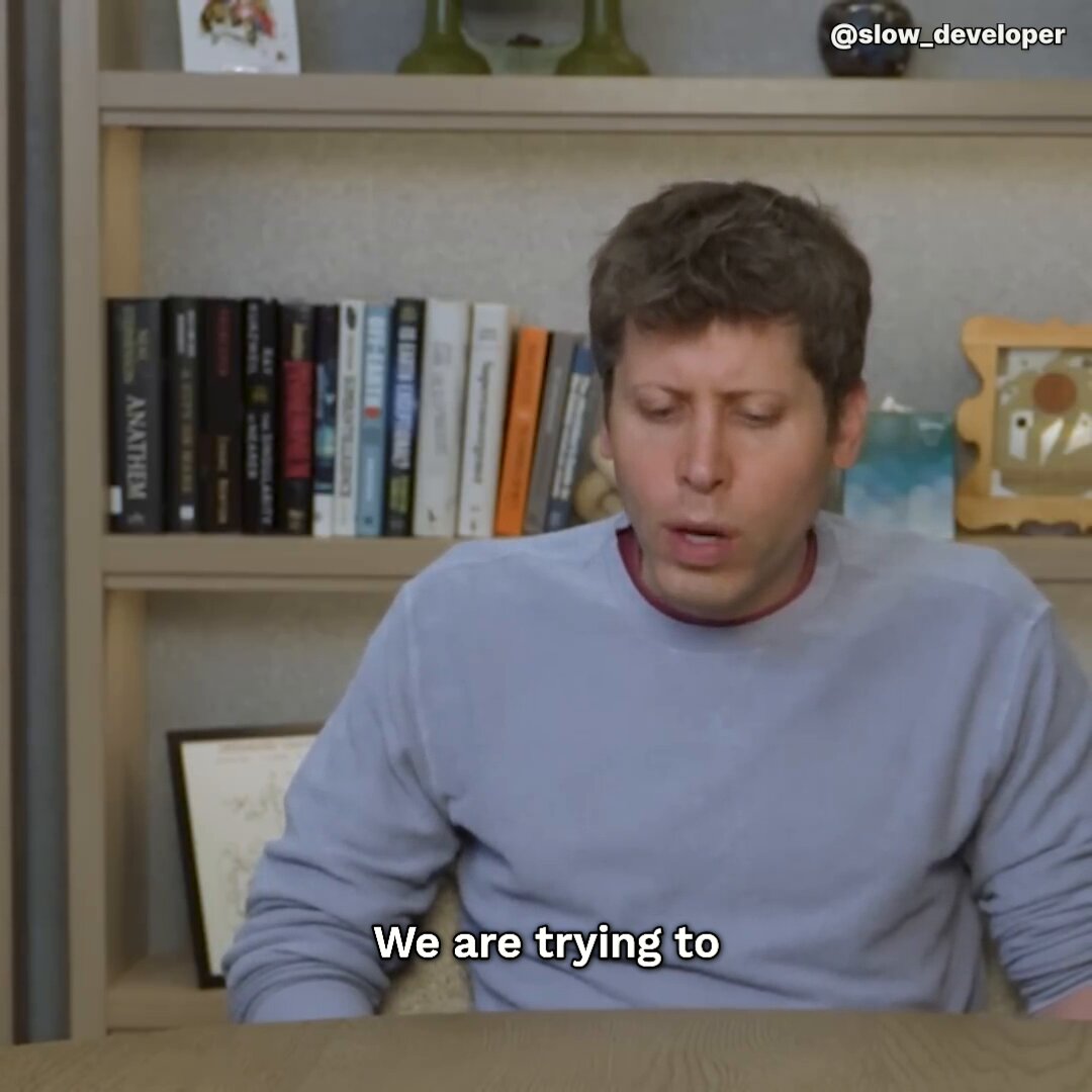 Sam Altman says the goal is to run a GPT-5 quality model locally on a single device We don't know how to do it yet, but the recent efficiency gains were also once thought impossible The vision is a new computer form factor for the AI era: "it should run locally... if you want it to"
