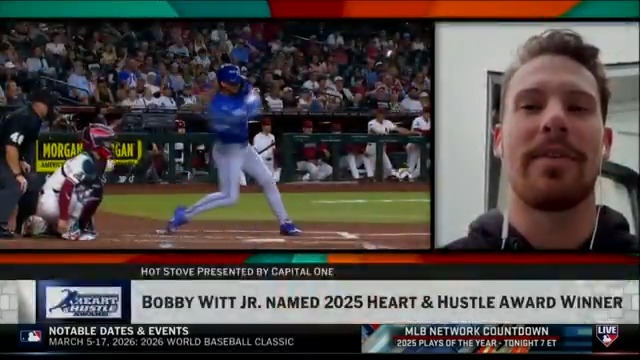 Bobby Witt Jr. is the first player to win the Heart and Hustle Award in back-to-back seasons since Craig Biggio (2006-07)! The Kansas City Royals shortstop joined us to discuss the honor, working hard every day and getting the recognition from his peers. MLBPAA | #MLBNHotStove