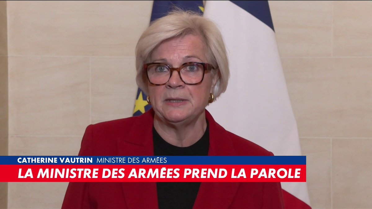 Catherine Vautrin, ministre des Armées : «Cette intervention du chef d'état-major des armées s'inscrit dans la suite du discours du président de la République. Nous devons anticiper, entrainer nos armées et nous réarmer.» #Punchline
