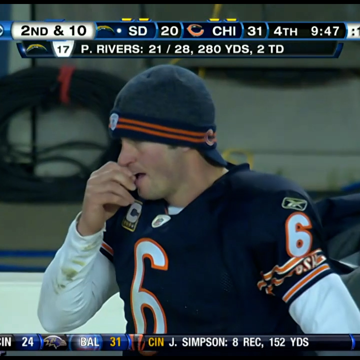 𝐍𝐨𝐯𝐞𝐦𝐛𝐞𝐫 𝟐𝟎, 𝟐𝟎𝟏𝟏 | 😬 The Bears win their 5th straight with a 31-20 win over the Chargers. However, Jay Cutler broke his thumb and missed the rest of the season....