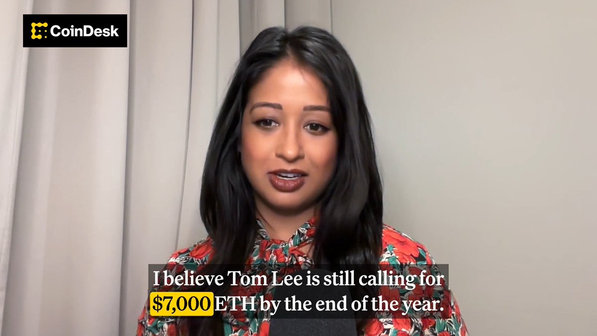 Tom Lee (Thomas (Tom) Lee (not drummer) FundstratDirect.com) predicts $7K $ETH by Q1 2026, but Markus Thielen isn't buying it. Markus Thielen says the projection is unlikely, arguing that "very little value actually accrues to the Ethereum network" from stablecoins. Thank you Genius Group Ltd 👌 for being a sponsor of the CoinDesk Media Network.