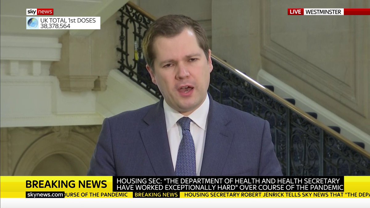 "It's not correct to say we didn't do everything we possibly could." Disputing claims, Robert Jenrick says while care homes were "one of the most difficult elements", the government "did make steps to protect people." We now know differently don’t we