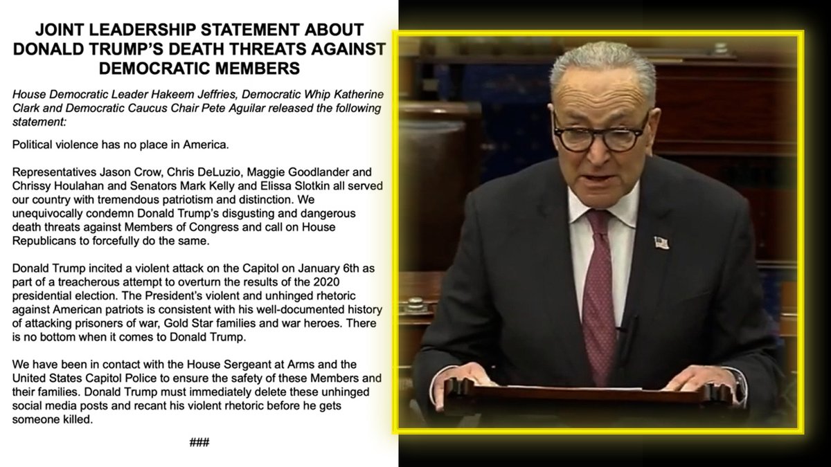 HANG TRAITORS: Senator Schumer Misrepresents President Trump's Warning That Government Officials Publicly Promoting A Military Coup Against America Can Be Executed Under US Law Jones Goes On To Warn That We've Now Entered The Prime Zone For The Deep State To Stage A False Flag Against Democrat Leaders To Be Blamed On Trump!