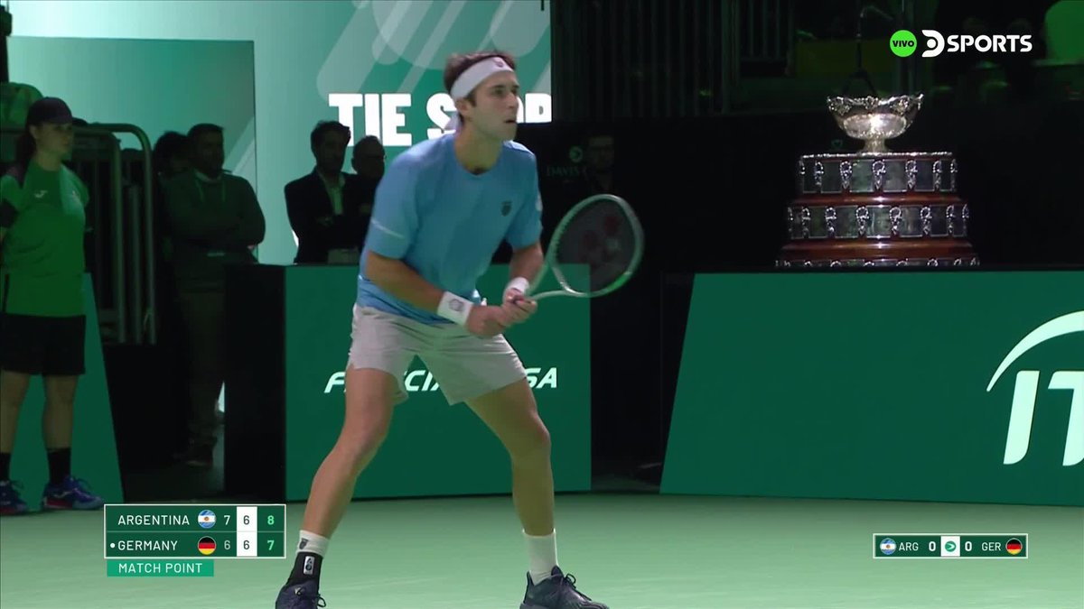 "Etcheverry": Porque venció a Jan-Lennard Struff y consiguió el primer punto de la serie de #CopaDavis ante Alemania