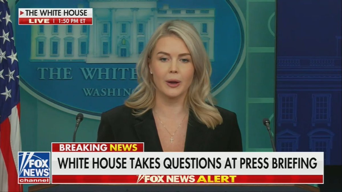 Leavitt skips a question about the Coast Guard no longer classifying swastikas as hate symbols