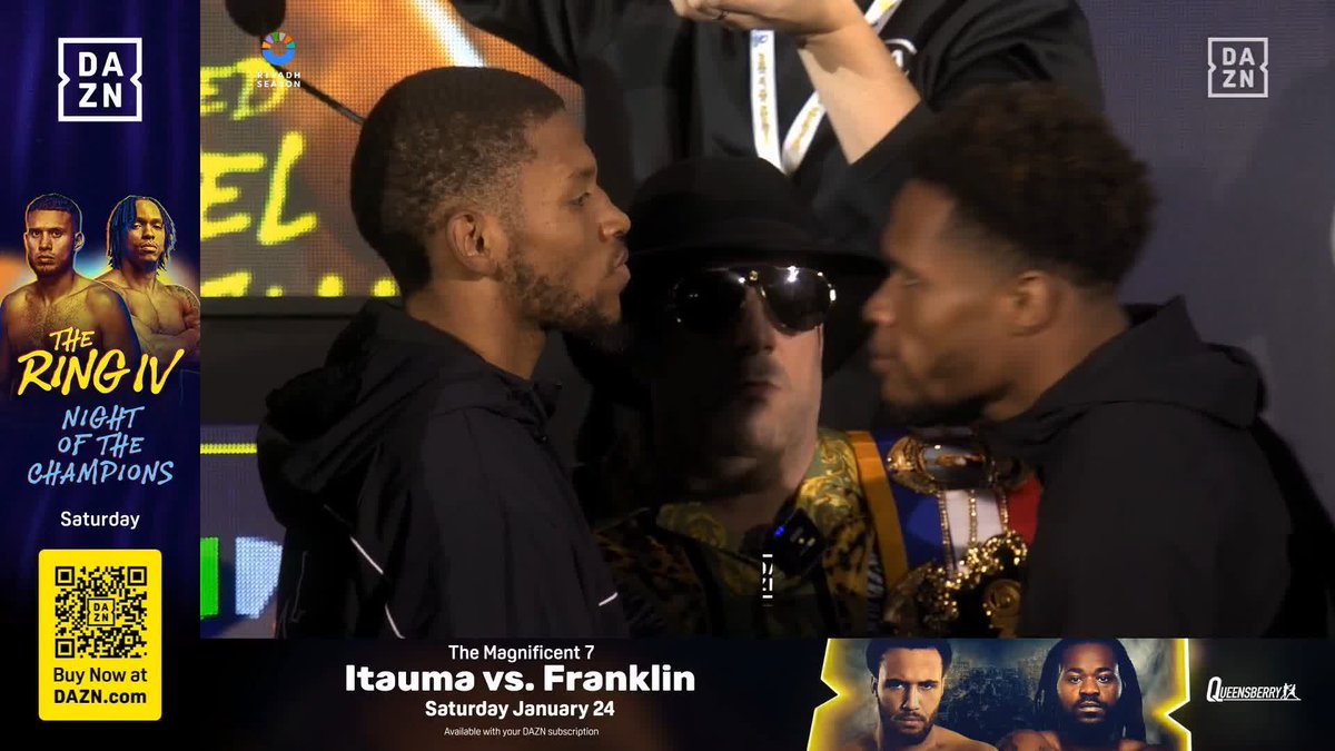 A bizarre penultimate face-off between @RealDevinHaney and Brian Norman Jr 🤔 🎬 Matchroom Boxing Four world title fights in one night. Don’t miss Ring IV, Nov. 22 live only on DAZN. Click the link in bio to buy the PPV ✅ #RingIV | #HaneyNorman