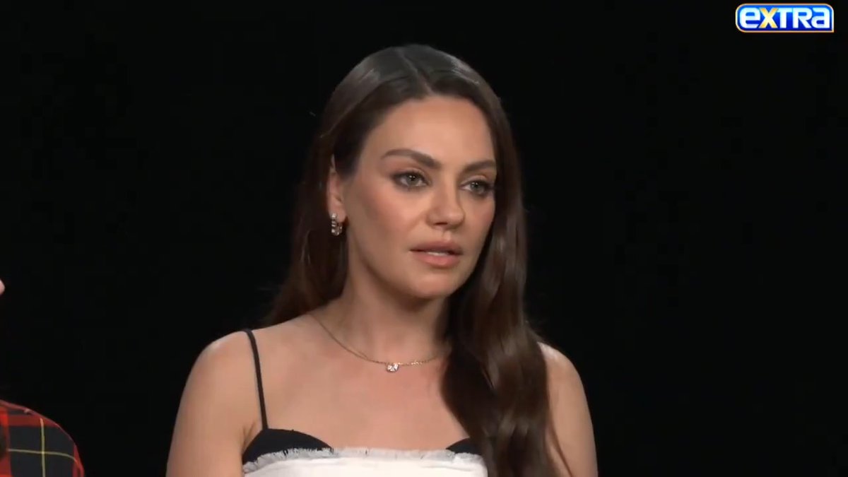 Mila Kunis explains how she and Ashton Kutcher never work at the same time so one can always be with their kids. Full interview 🔗: