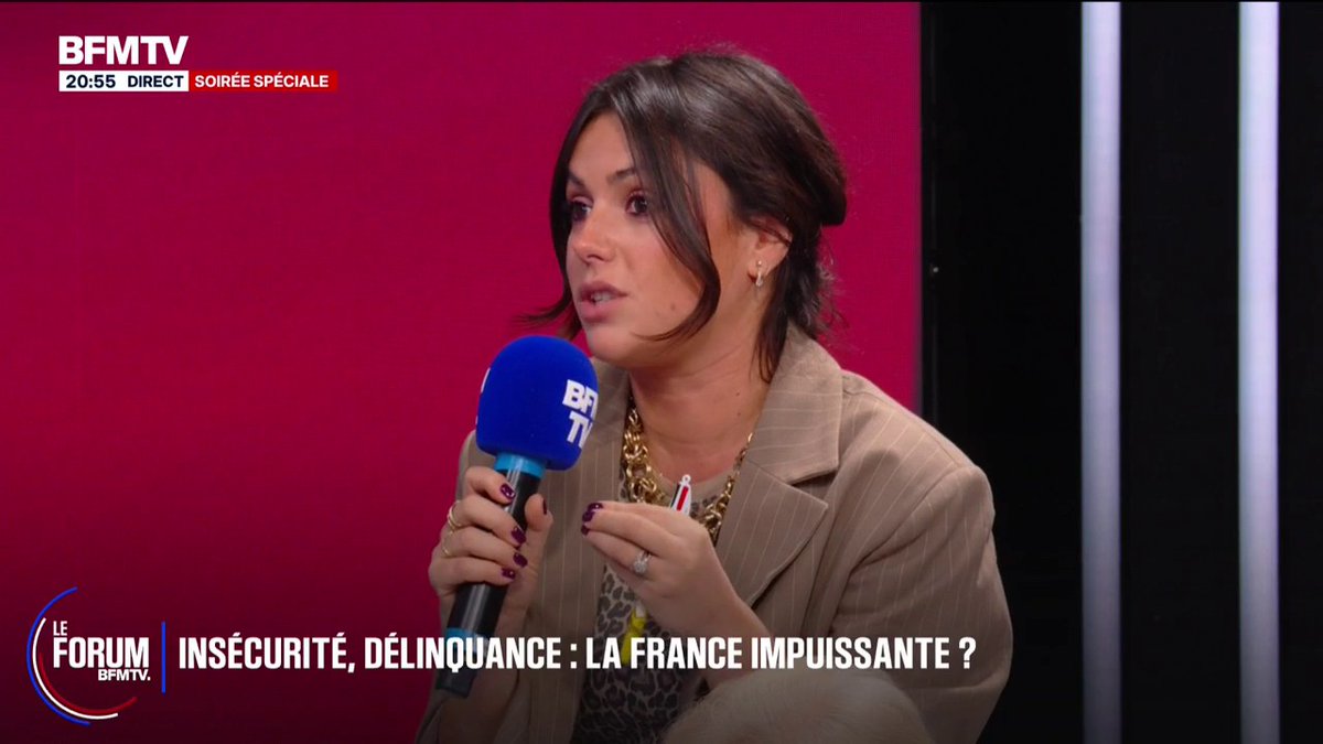 FORUM BFMTV - Laura, sophrologue de 32 ans, juge la politique française "impuissante" face à la délinquance #FORUMBFM