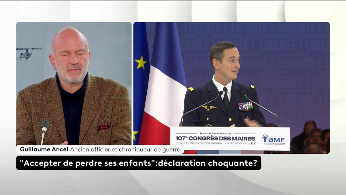 🔴 🗣️ "Accepter de perdre nos enfants" : cette déclaration du chef d'état-major à propos de la menace russe fait polémique. "C'est un propos qui a été organisé par l'Élysée", explique l'ancien officier Guillaume ANCEL 🌊. Loïc de La Mornais #SurLeTerrain #Canal16
