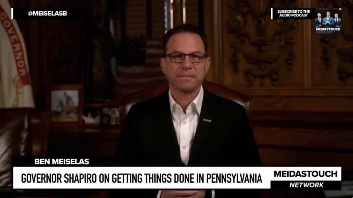 “Trump sits behind his desk in the Oval Office every day bullshitting the American people... People are worse off because of Donald Trump’s economic policies.” - Gov. Josh Shapiro calling out Trump’s disastrous tariffs on MeidasTouch.