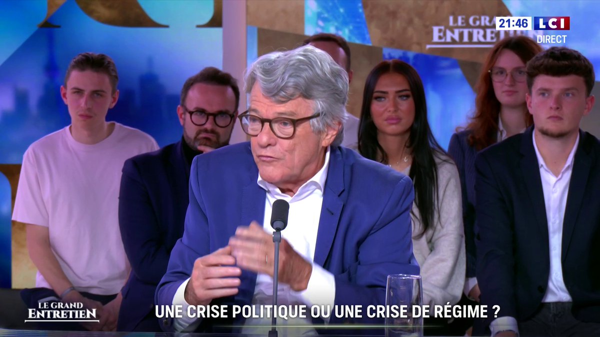 🗣️ "À 71% les Français souhaitent une république fédérale", déclare Jean-Louis BORLOO sur LCI au micro de Darius Rochebin