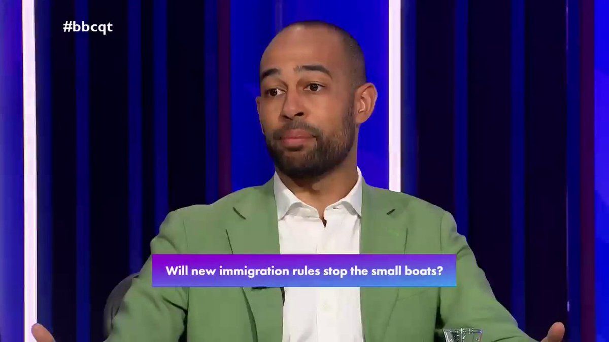 “It is appalling, it is immoral, and it is un-British” Liberal Democrat Josh Babarinde says people have “lost confidence” in the asylum system, but criticises the government’s “divisive rhetoric” on immigration, and accuses them of “aping” Reform UK #bbcqt